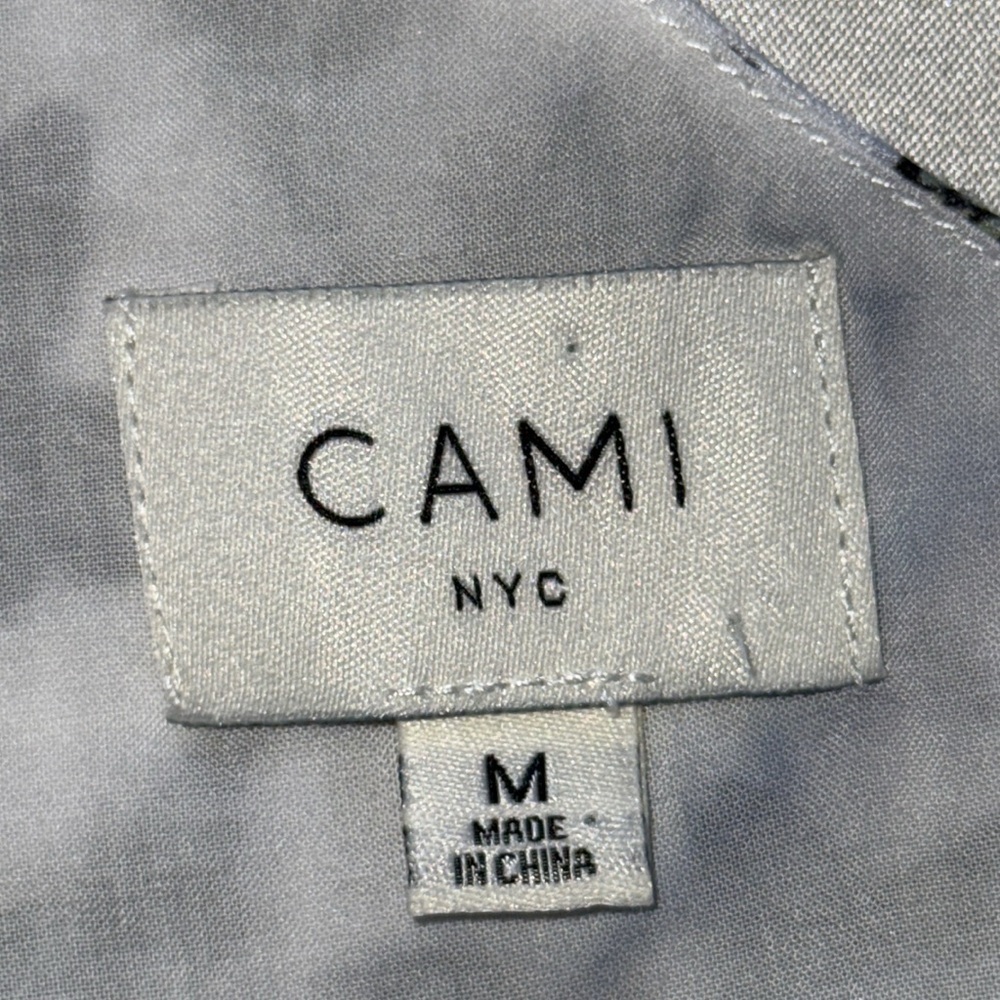 CAMI NYC Lenore Ombré Rainbow Butterfly One-Shoulder Blouson Top Lined Sz Medium - Picture 10 of 13